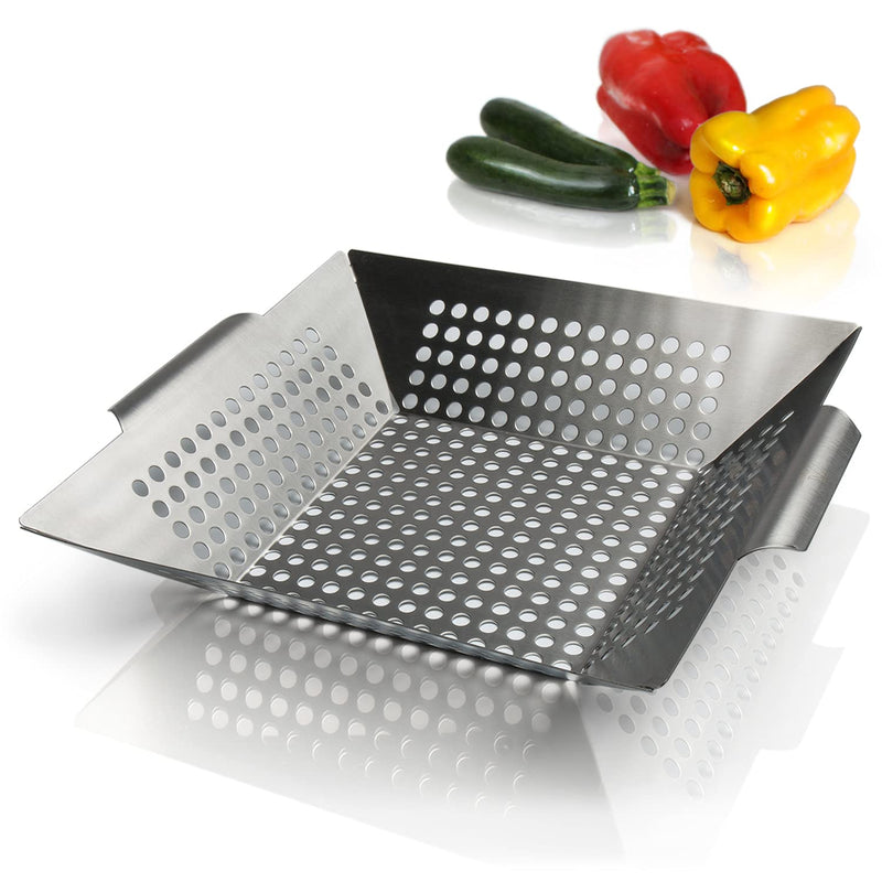 Grill basket non-stick BBQ grill bowl made of stainless steel for preparing vegetables