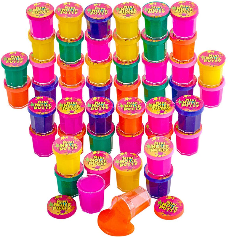 Slime Bulk Pack of 48 Multicolor - Mini Noise Putty Toy Collection - Fun for Kids