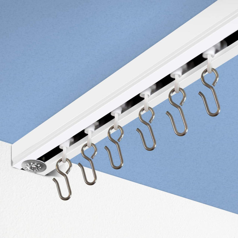 Ceiling Curtain Track Kit - Includes track, roller hooks and installation