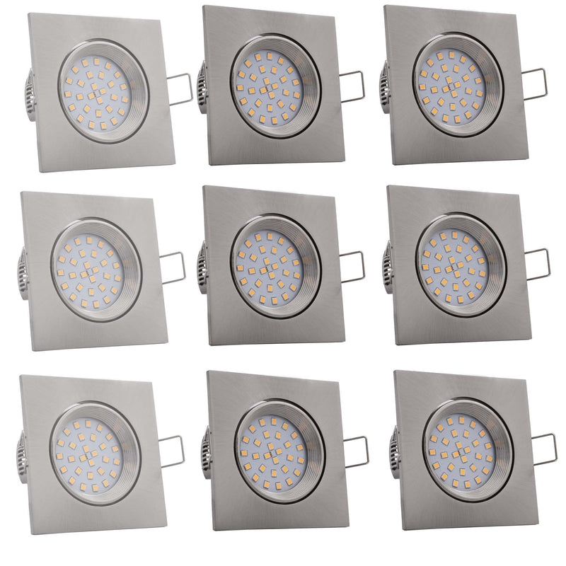 LED recessed spotlight dimmable 4w 400 lumens IP44 only 27mm extra flat installation depth