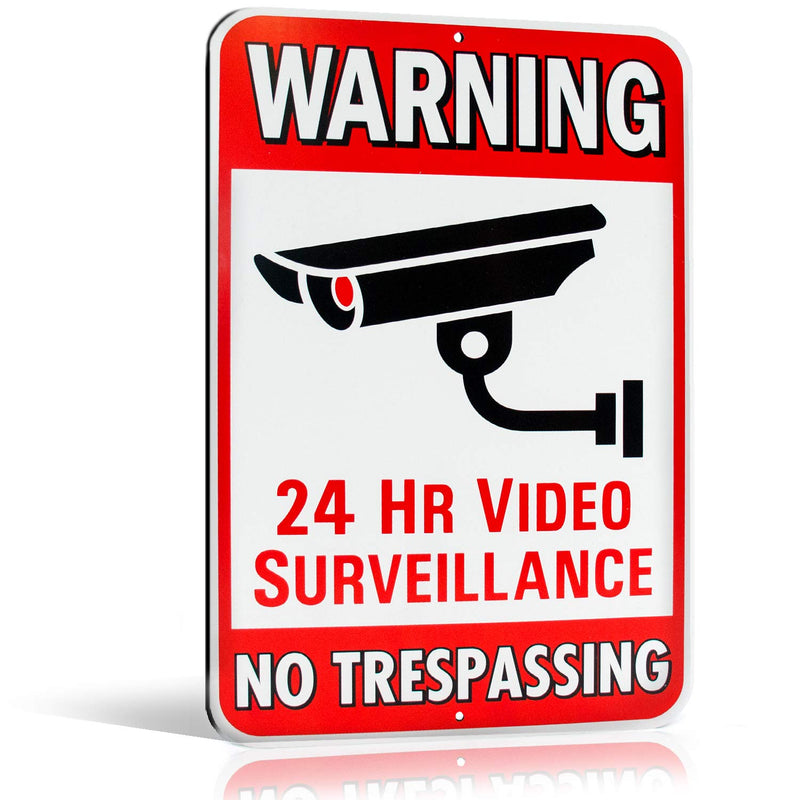 Outdoor video surveillance signs - prohibition signs for private property