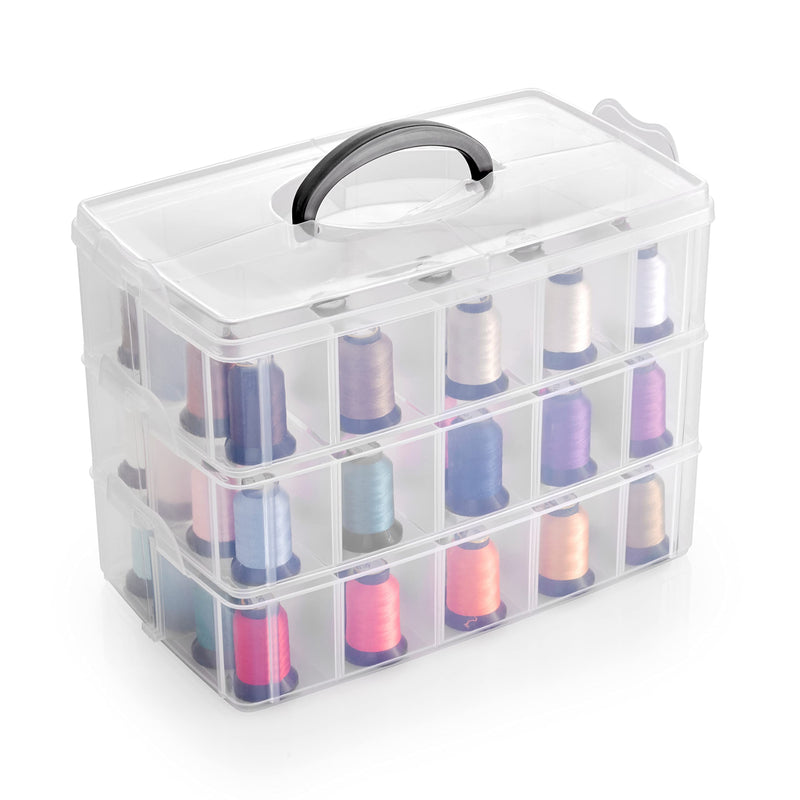 Stackable Storage Container - 30 Adjustable Compartments - Craft Supplies