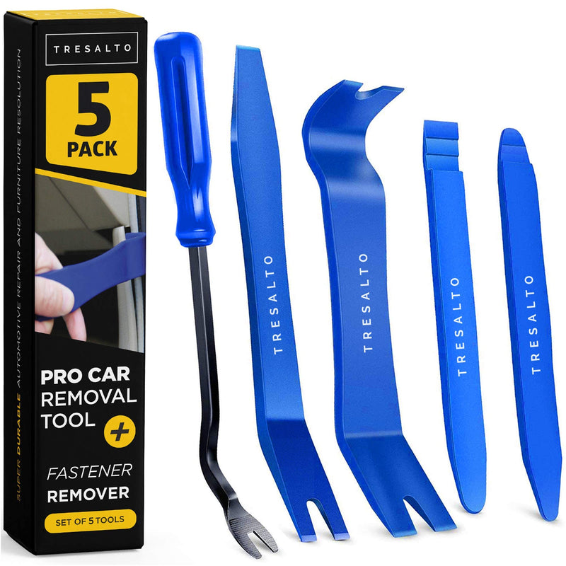 Tool set for automatically removing the trim strips (plastic lever set without scratches), removing the door panel