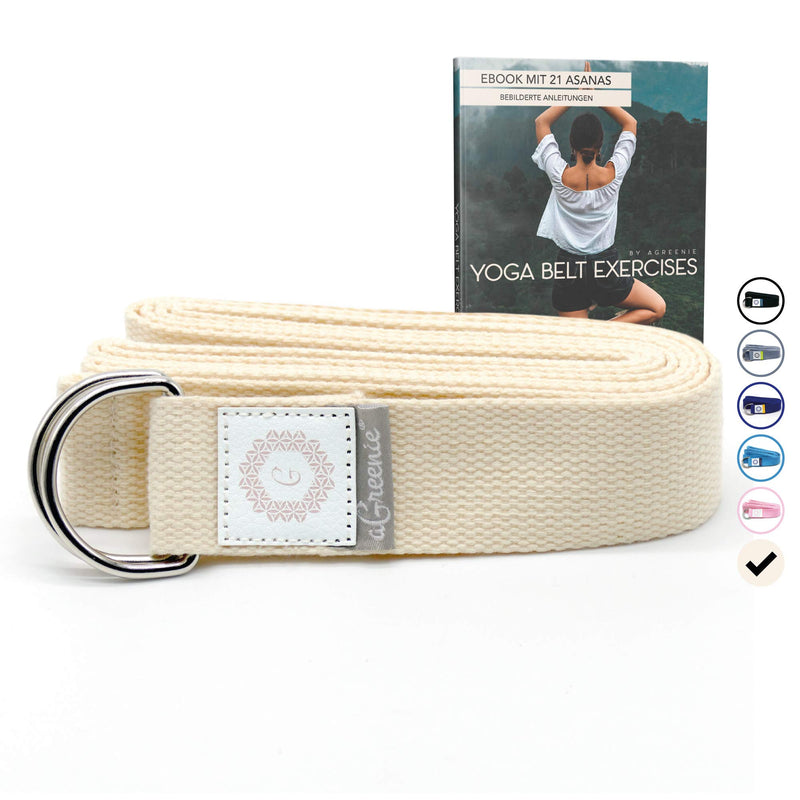 Yoga strap made of 100 cotton 240 x 38 cm / yoga band for one