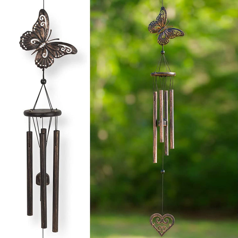 28" H Outdoor Butterfly Wind Chime Unique outdoor butterfly wind chime