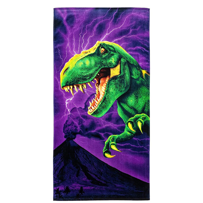 T-Rex Beach Towel for Boys Dinosaur Bath Towel Print 30" x 60" Pool Towel