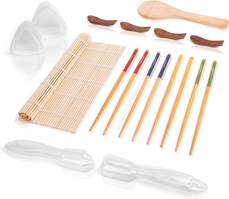 Sushi Set Sushi Maker Set for Beginners Including Sushi Rolling Mat Made of Bamboo Rice Loaf