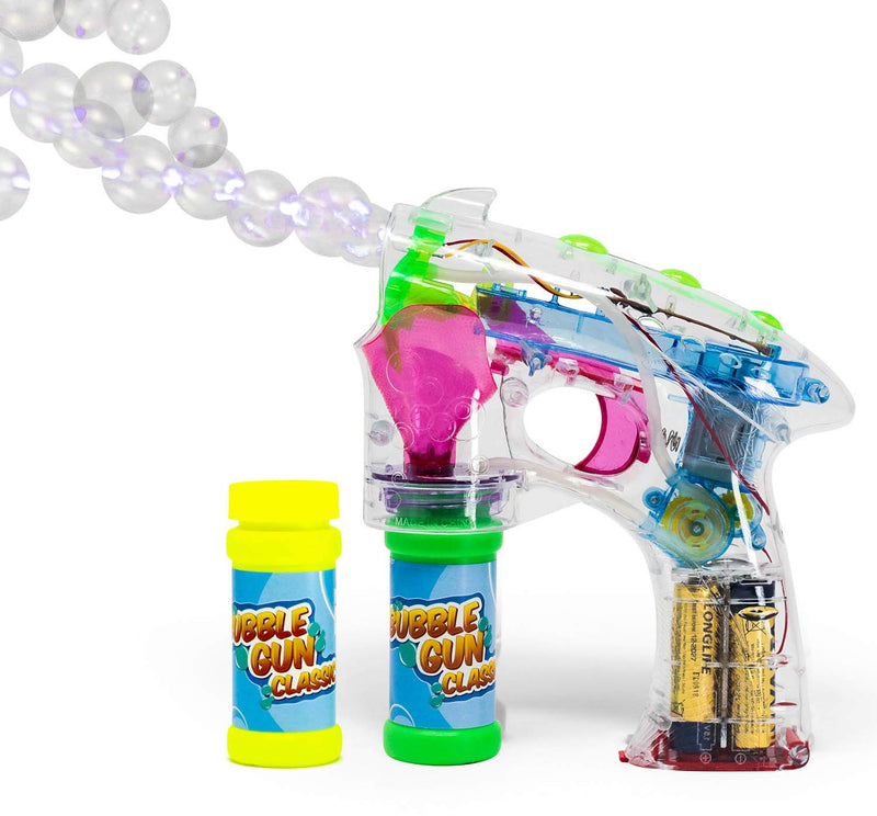 Bubble gun for children aged 20 and over - classic toy blaster (boys and girls) + 2 x soap