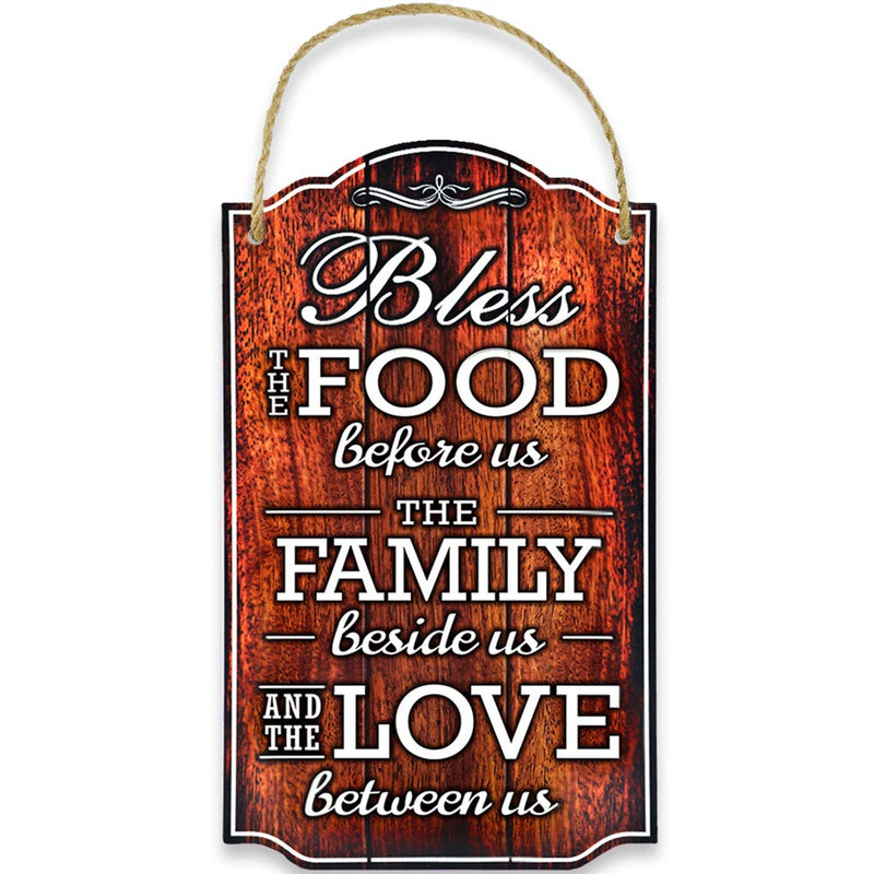 Signs Bless the Food Before Us Wall Decor - Heartwarming Kitchen Decor Quote