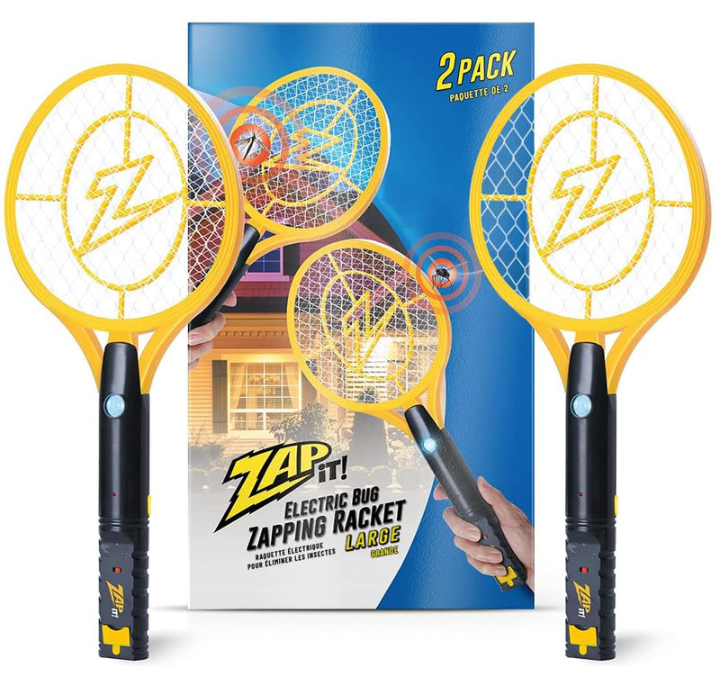 Zap It Pack of Two Electronic Fly Swatters Rechargeable via USB