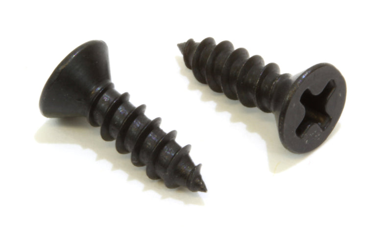 Black Oxide Coated Stainless Steel Screw - Flat Head Phillips Wood Screws - Small