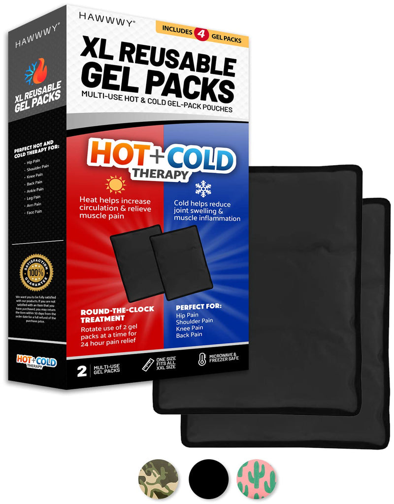 XL Gel Hot Cold Gel Packs, Ice Packs, Heat Pads, Perfect for Sore Muscles and Pain