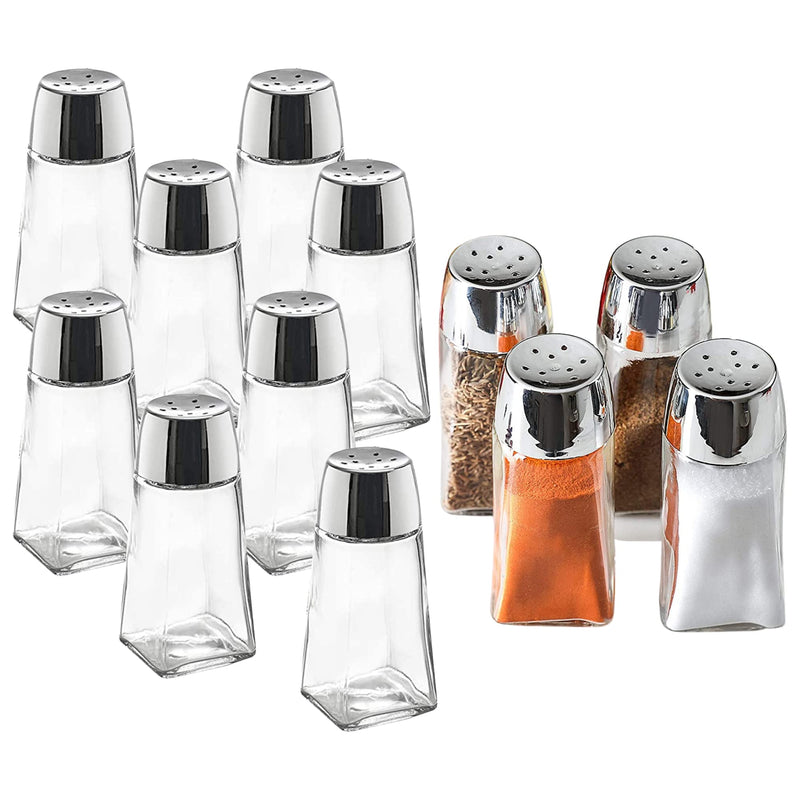 12 Piece Stainless Steel Salt and Pepper Shaker Set Pepper