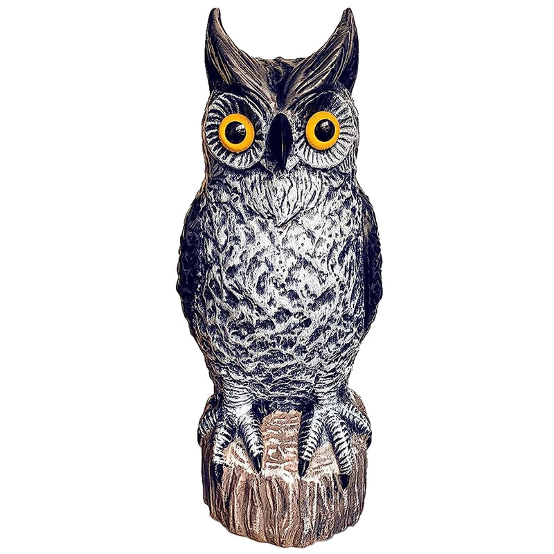 Owl Decoy (165" Tall) Natural Deterrent to Enemy Birds, Great Horned Owl