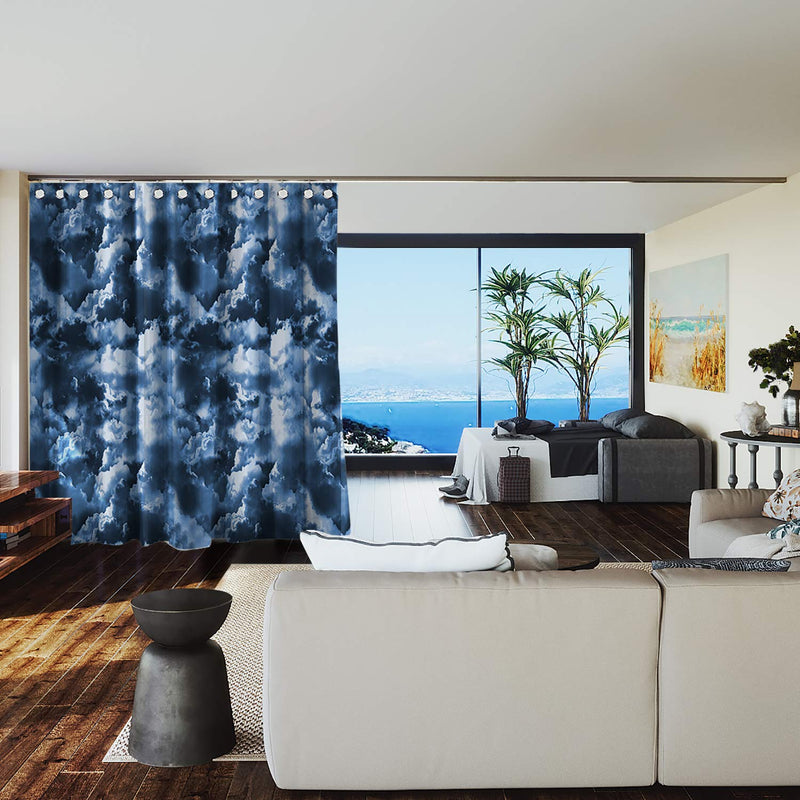 Room Divider Curtain 8ft Tall x 10ft Wide (Rolling Clouds)