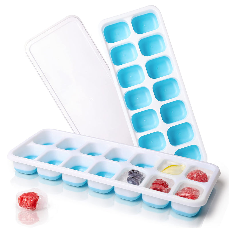 Hot Summer Ice Cube Tray with Lid Ice Cube Tray Space Saving Stackable