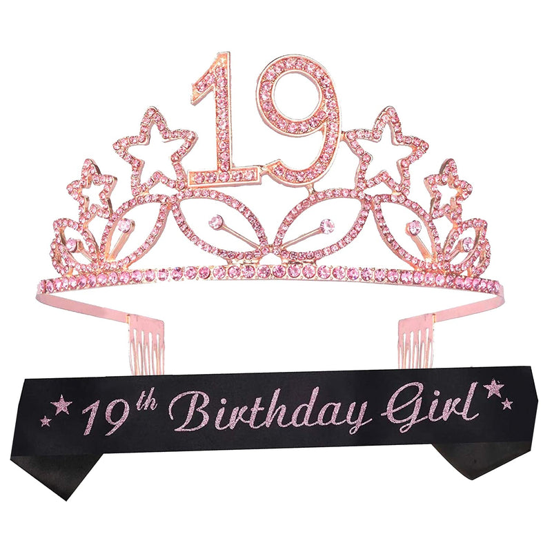 19th birthday, 19th birthday gifts, 19th birthday sash and crown, 19th birthday