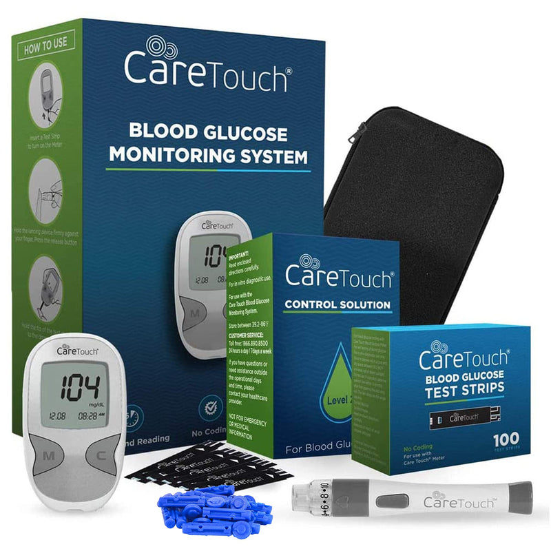 Diabetes Test Kit - Blood Glucose Meter, 100 Blood Sugar Test Strips