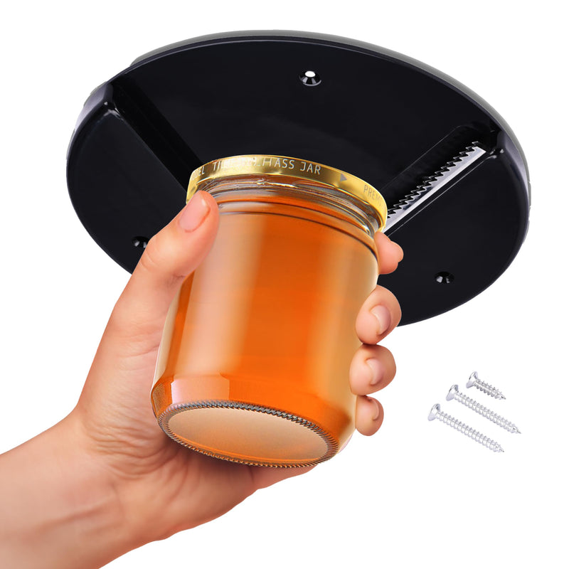 Under Cabinet Jar Opener - Plastic lid opener, V-shaped design for easy grip