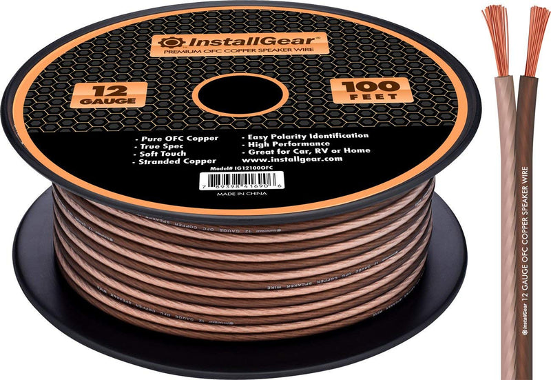 12 Gauge Speaker Wire (100 Feet) - Brown 12 AWG Speaker Wire, Speaker Wire 999