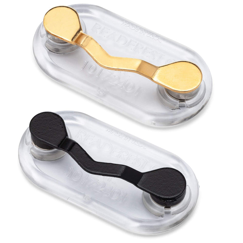 Magnetic Glasses Holders - 2 Magnetic Pins (Gold and Black) - Magnetic