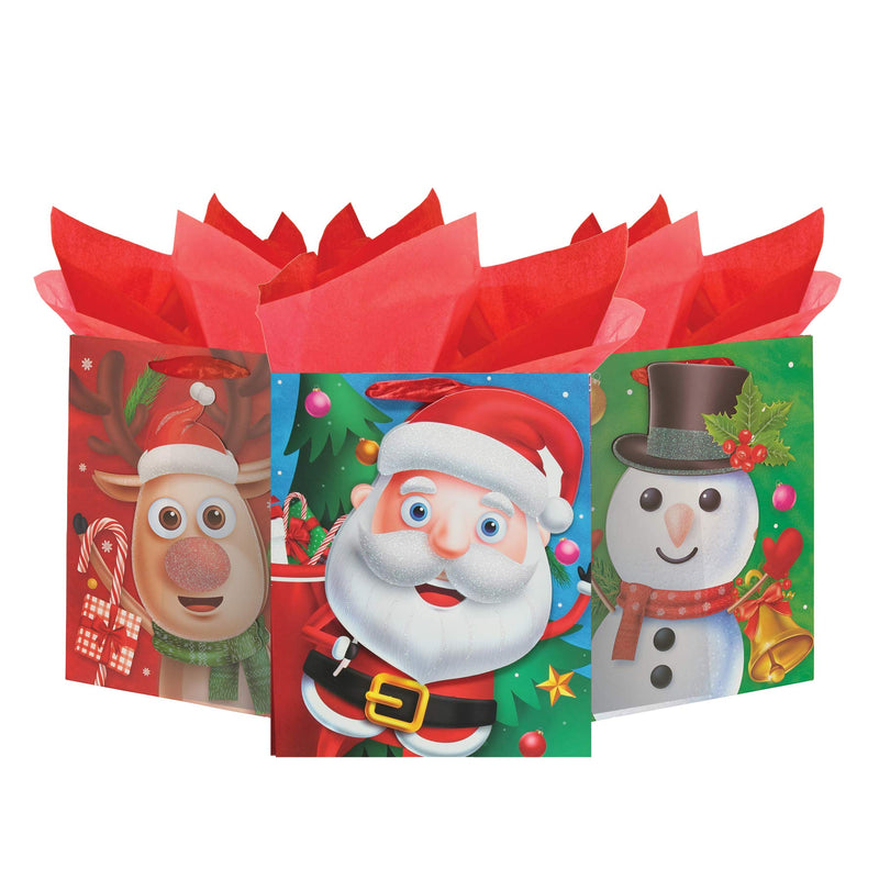 Mega Pack Christmas Gift Bags – Christmas gift bags with a traditional holiday feel