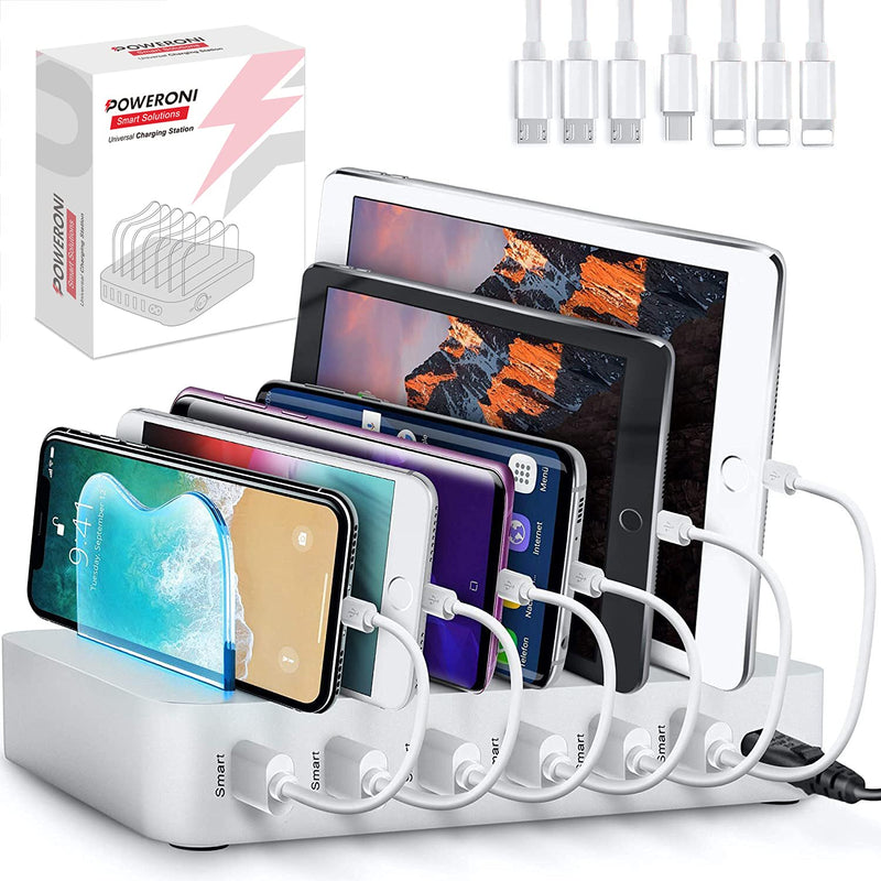 USB charging station - 6-port - quick charging station for multiple devices Apple