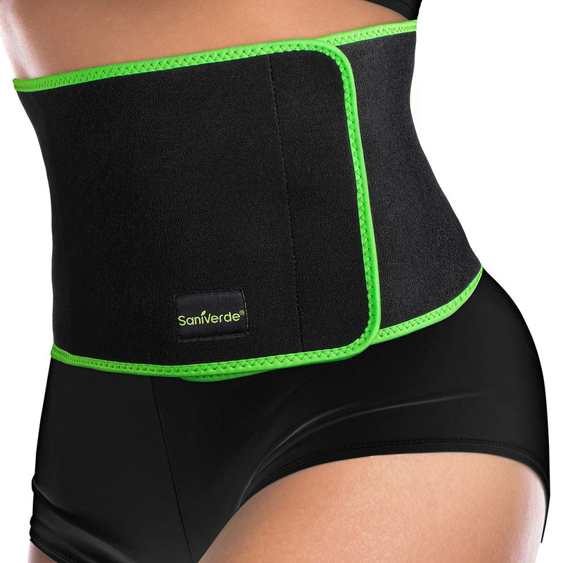 Back Bandage (S/M, L/Xl) Waist Trainer With Hook-And-Loop Fastener, Relieves The Back Muscles, Lumbar Support For Posture Correction… (S/M, 100x20cm, Black/Green)