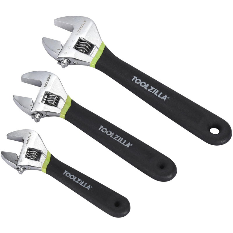 Adjustable wrench set 3 pieces