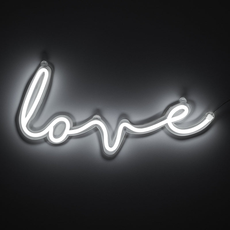 Amped Co Neon Lights Love Led Wall Decor Sign 16 X 8 Inch Bright 9V DC Drive