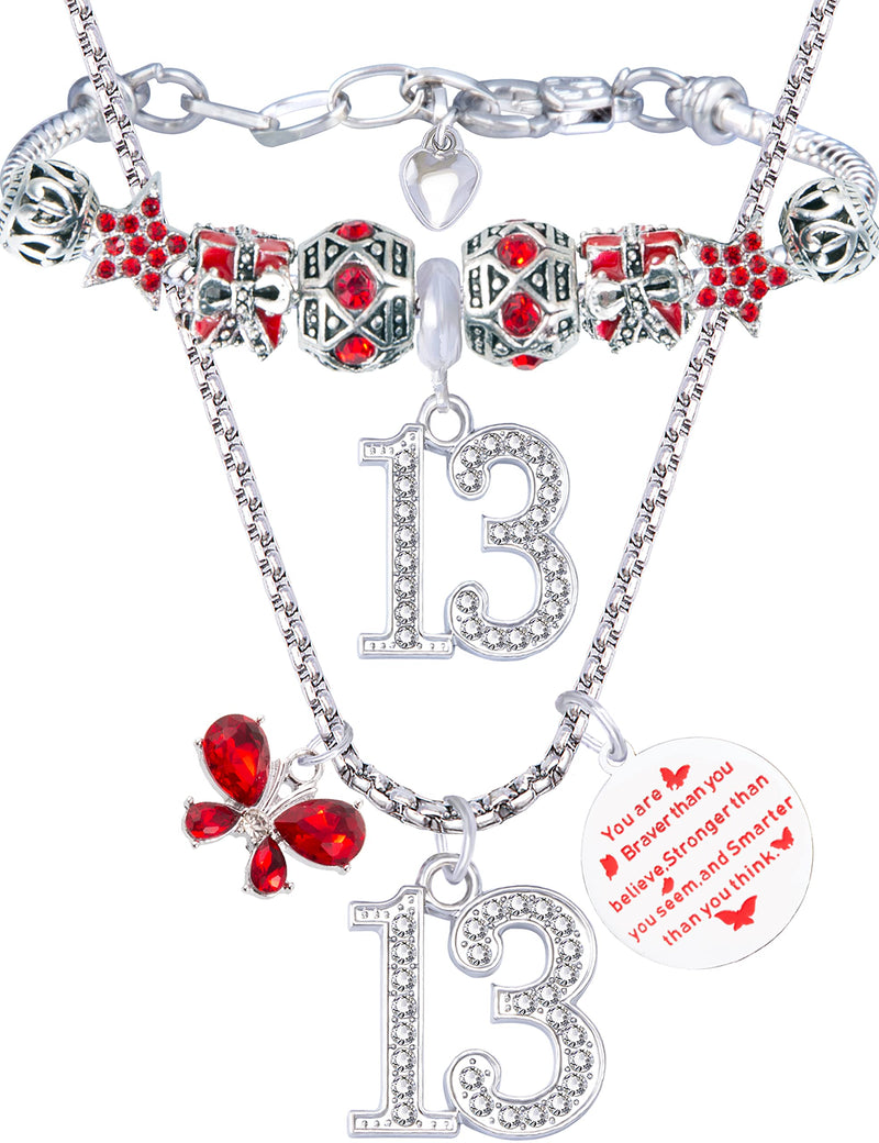 13th Birthday, 13th Birthday Gifts for Girls, 13th Birthday Charm Bracelet, 13th Birthday