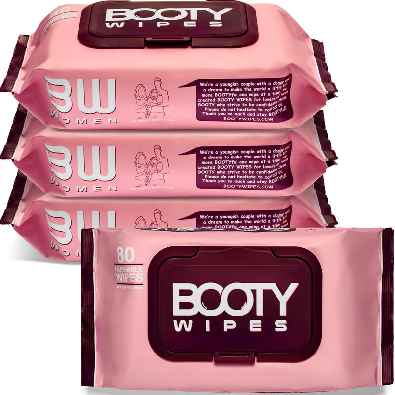 Booty Brand Wipes for Women - 320 Wipes for Adults, Feminine - pH Balanced