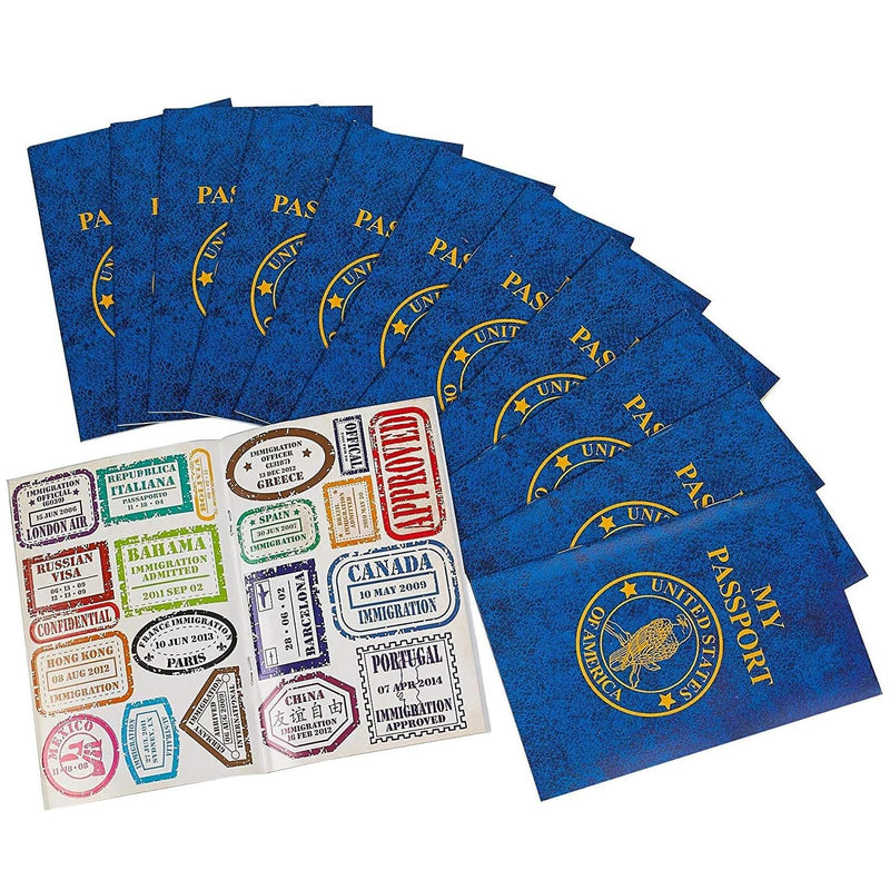 Passport Sticker Book for Boys and Girls 15cm - Pack of 12 Famous Places Pad