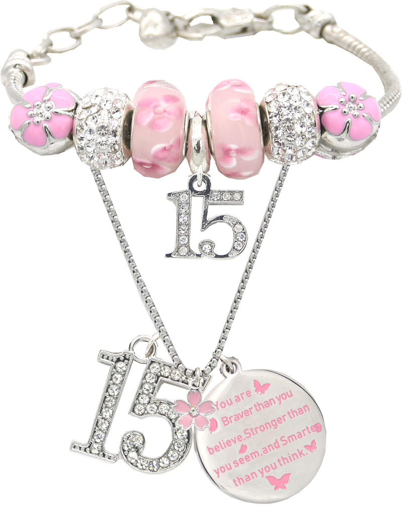 15th Birthday Gifts for Girls 15th Birthday Charm Bracelet 15th Birthday