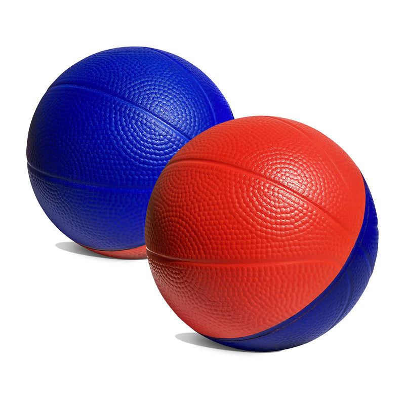 4" Mini Foam Basketball for Indoor Mini Hoop Basketball Games, 2 Pack Mini