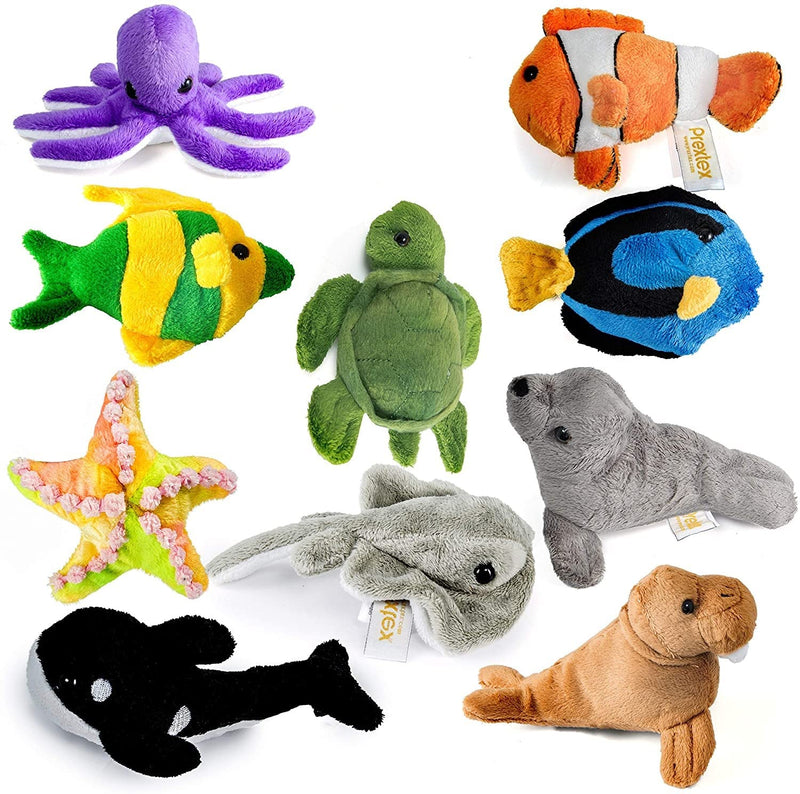 38 cm Large Plush Shark Plus 5 Soft Plush Sea Creatures Stuffed Animals Stuffed Animals