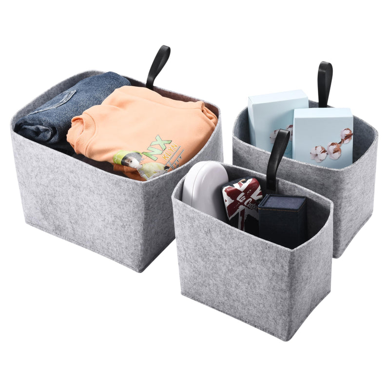 Bins And Things Felt Storage Basket - Inch Organizer for Baby Clothes Drawer Felt -