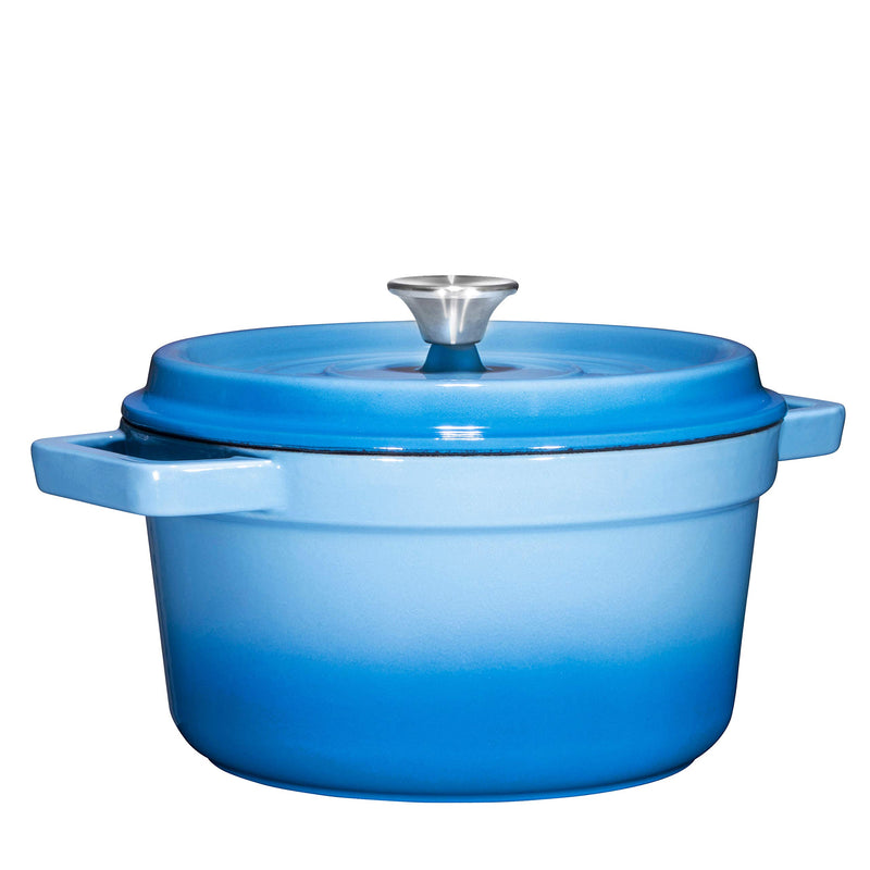 Pre-Seasoned 65 Quart Enamelled Cast Iron Round Dutch Oven, 65 Quart Capacity Dutch Oven