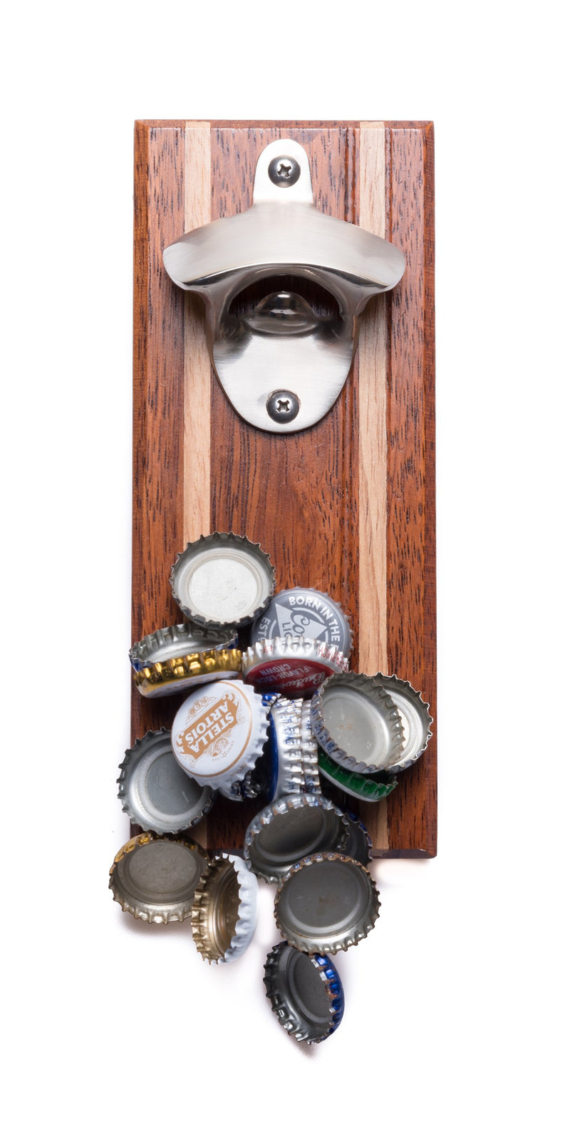 Strong Zinc Alloy Wall Mounted Magnetic Wine Opener and Can Opener with Lid Catcher