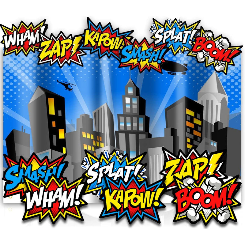 Signs XL Superhero Backdrop - Complements Any Superhero Party Decoration - 4