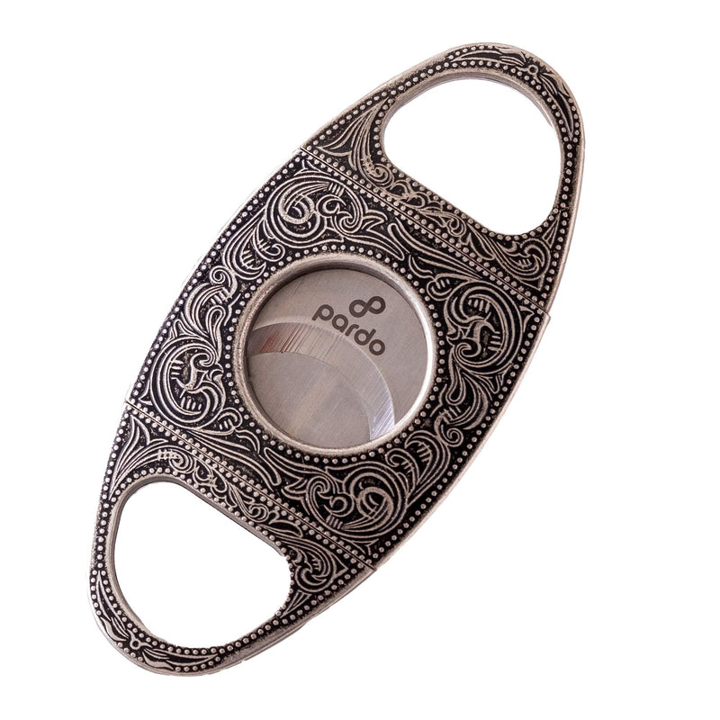 Stainless Steel Double Blade Guillotine Cutter Cigar Cutter - Engraved