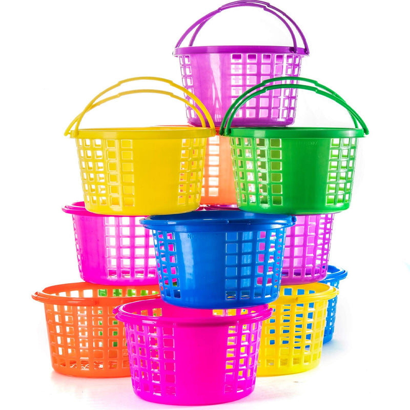 Easter egg basket, ideal for Easter egg hunts and Easter eggs - festival plastic