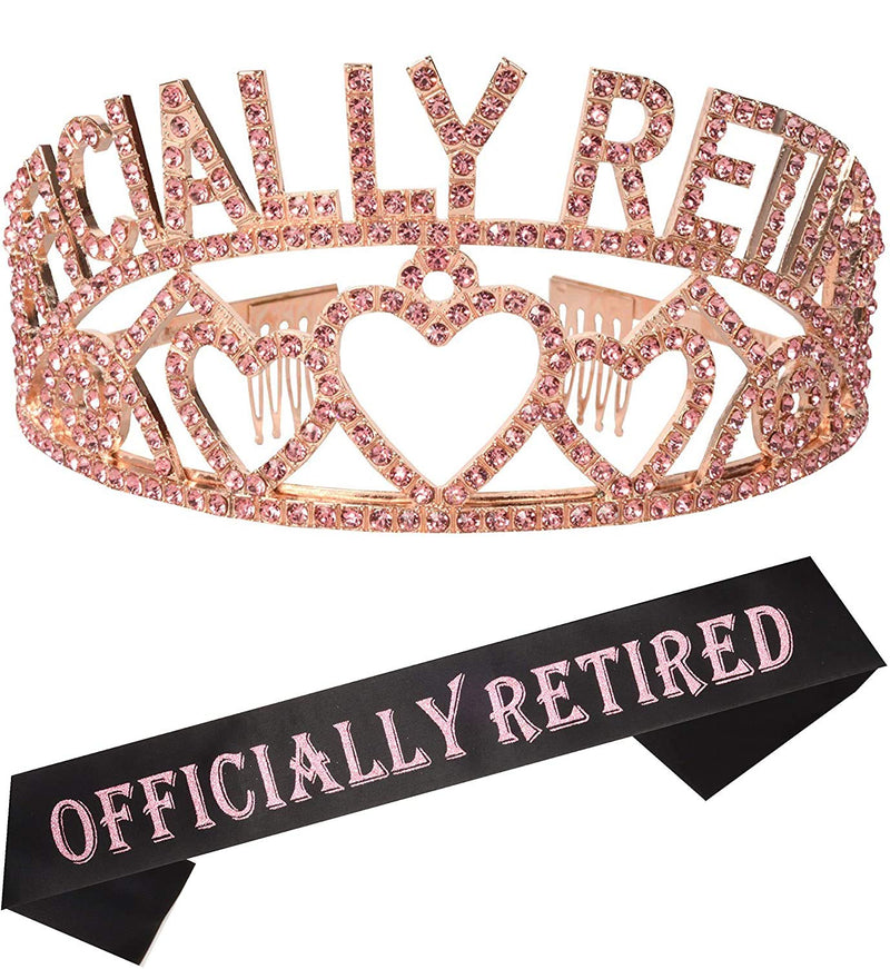 Retirement Decorations, Party Sash and Crown for Women - Fabulous Set: Glitter