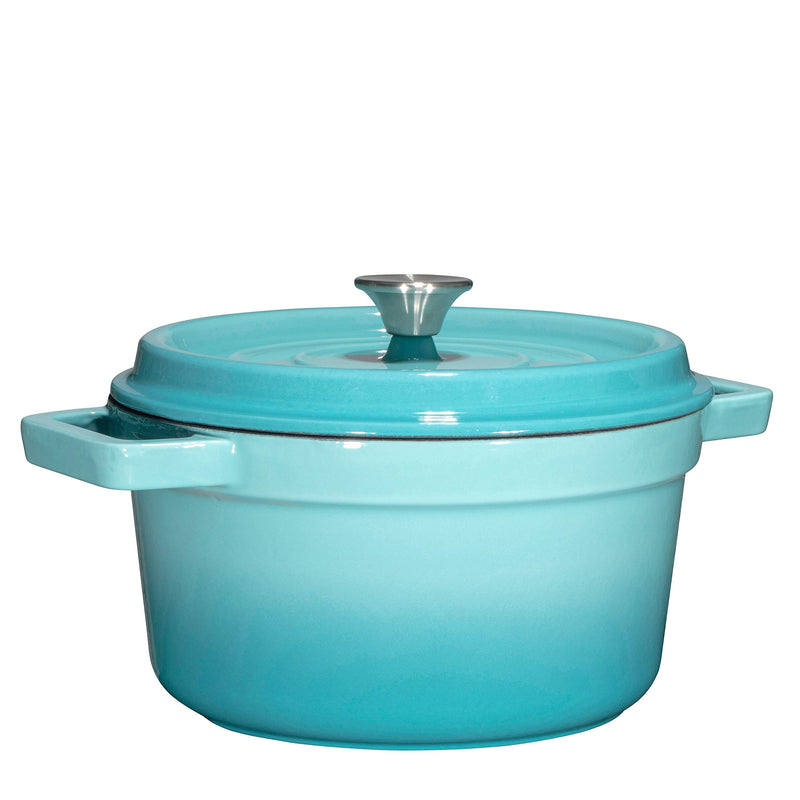 Pre-Seasoned 65 Quart Enamelled Cast Iron Round Dutch Oven, 65 Quart Capacity Dutch Oven