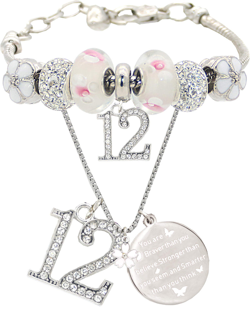 12th Birthday Bracelet Necklace Happy 12th Birthday