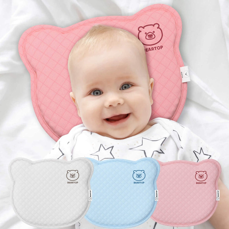 Baby Pillow Against Flat Head Pink Size S Orthopedic Positioning Pillow