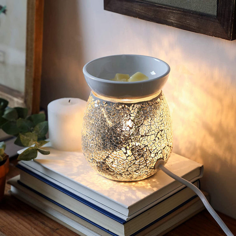 125 x 145 cm Mosaic Glass Fragrance Warmer Electric Wax Warmer Decorative Lamp