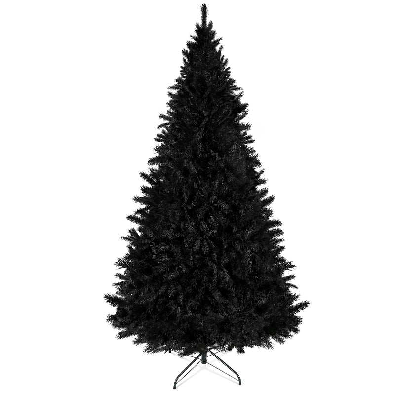 Black Christmas Tree 6 Foot - Artificial Spruce Christmas Tree with Pink Hinges