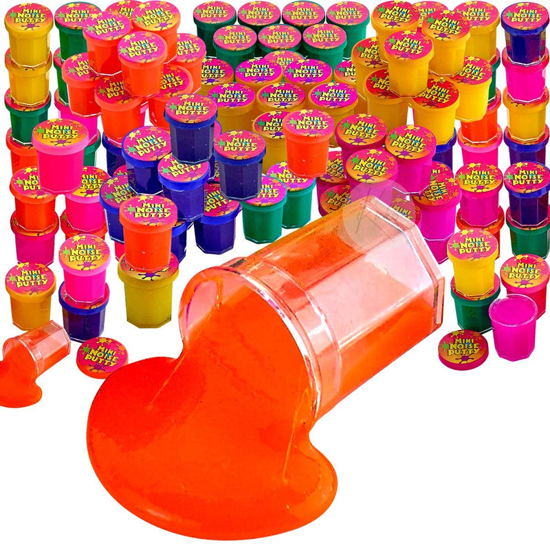 Mini Noise Putty Toy for Kids - Pack of 96 Slimes - Great for Sensory Perception