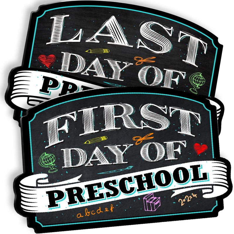 First Day of School and Last Day of School Signs Double Sided Photo Prop